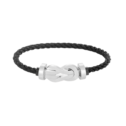 [BLUE TEARS]CHANCE LARGE 8 FIGURE BUCKLE NO DIAMOND BRACELET SILVER