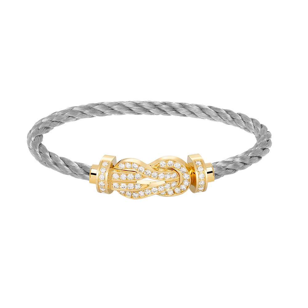 [BLUE TEARS]CHANCE LARGE 8 FIGURE BUCKLE FULLDIAMOND BRACELET GOLD