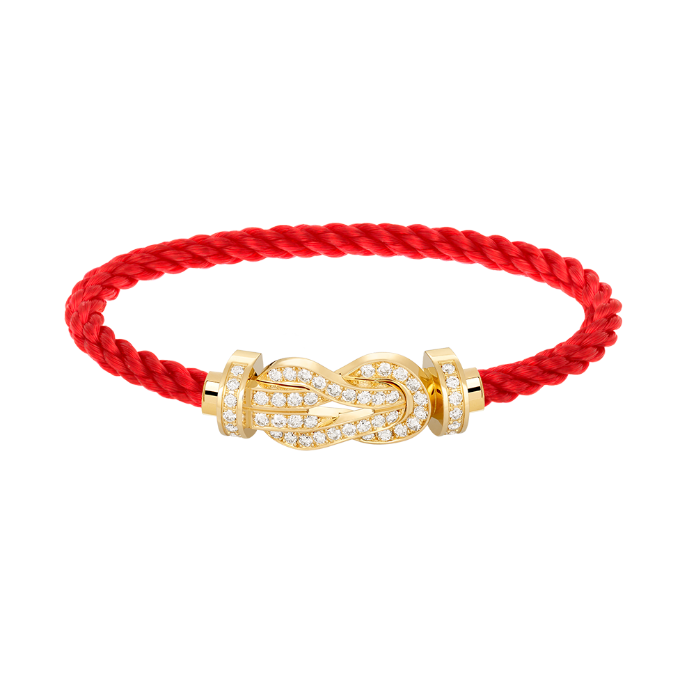 [BLUE TEARS]CHANCE LARGE 8 FIGURE BUCKLE FULLDIAMOND BRACELET GOLD