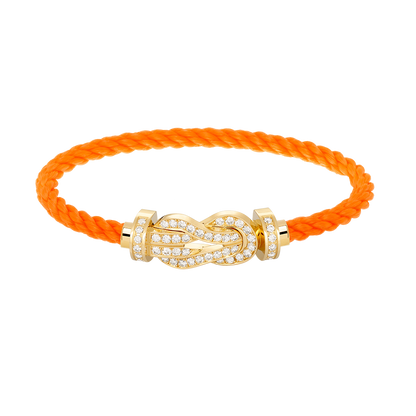 [BLUE TEARS]CHANCE LARGE 8 FIGURE BUCKLE FULLDIAMOND BRACELET GOLD