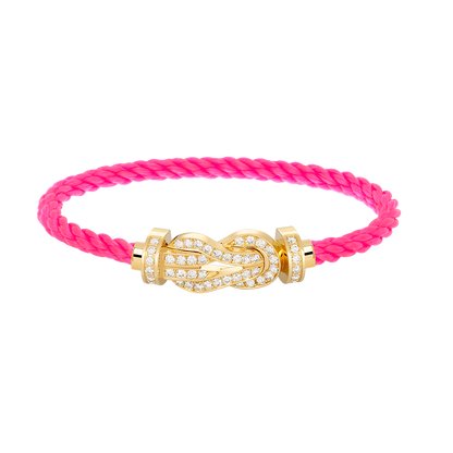 [BLUE TEARS]CHANCE LARGE 8 FIGURE BUCKLE FULLDIAMOND BRACELET GOLD