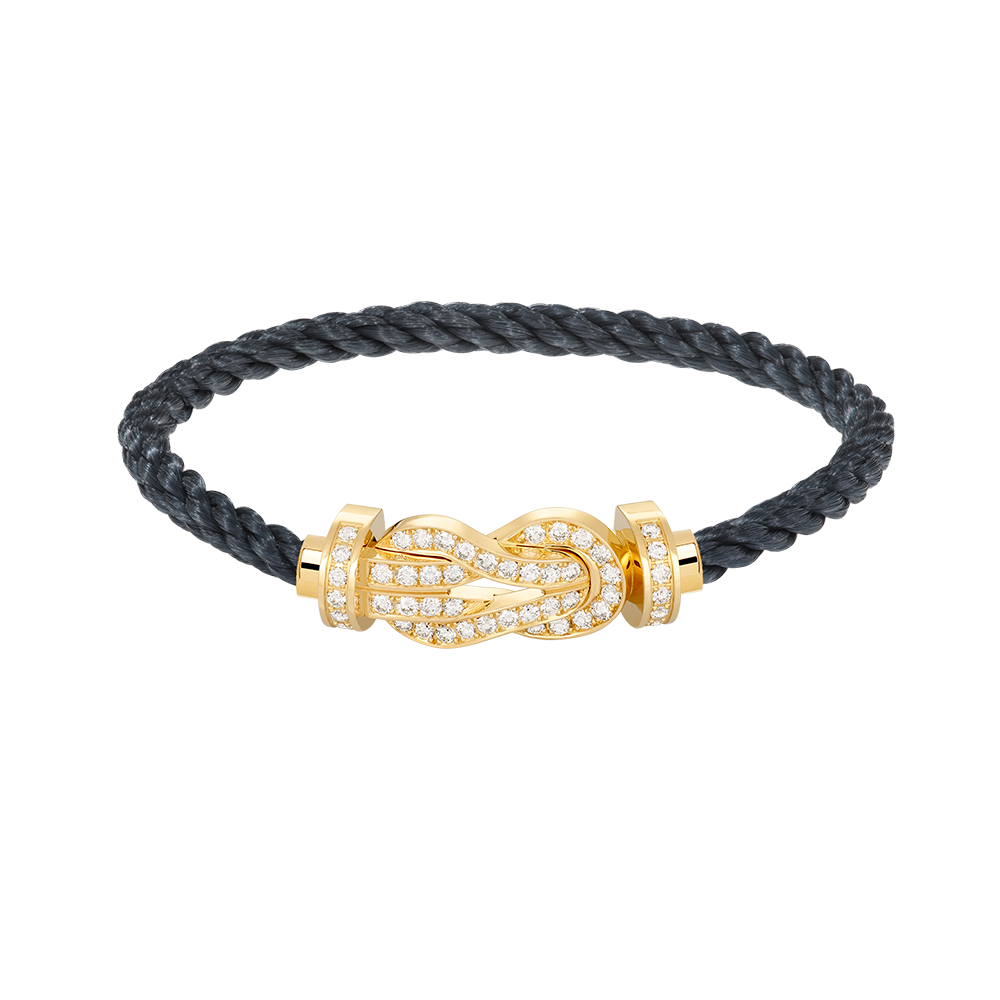 [BLUE TEARS]CHANCE LARGE 8 FIGURE BUCKLE FULLDIAMOND BRACELET GOLD