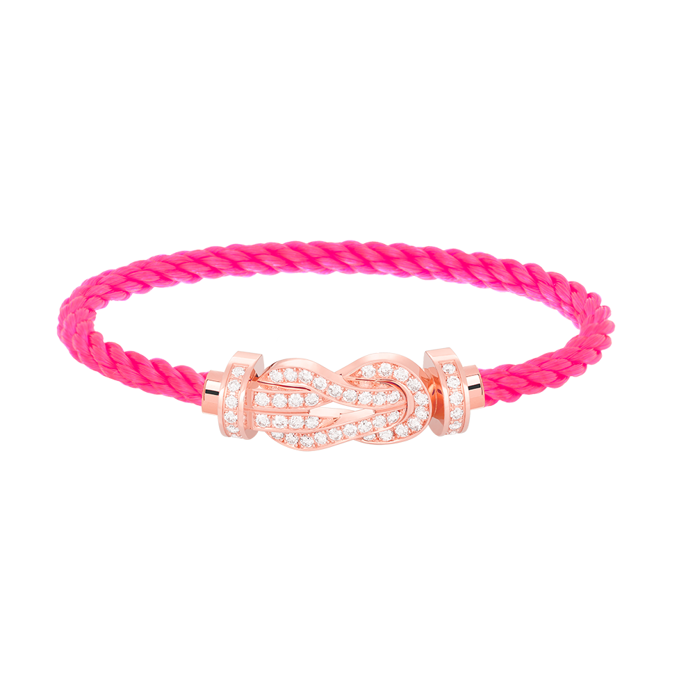 [BLUE TEARS]CHANCE LARGE 8 FIGURE BUCKLE FULL DIAMOND BRACELET ROSE GOLD