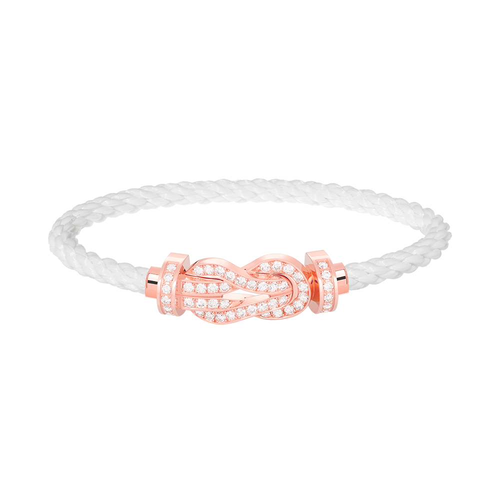[BLUE TEARS]CHANCE LARGE 8 FIGURE BUCKLE FULL DIAMOND BRACELET ROSE GOLD