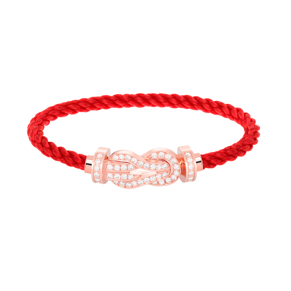 [BLUE TEARS]CHANCE LARGE 8 FIGURE BUCKLE FULL DIAMOND BRACELET ROSE GOLD