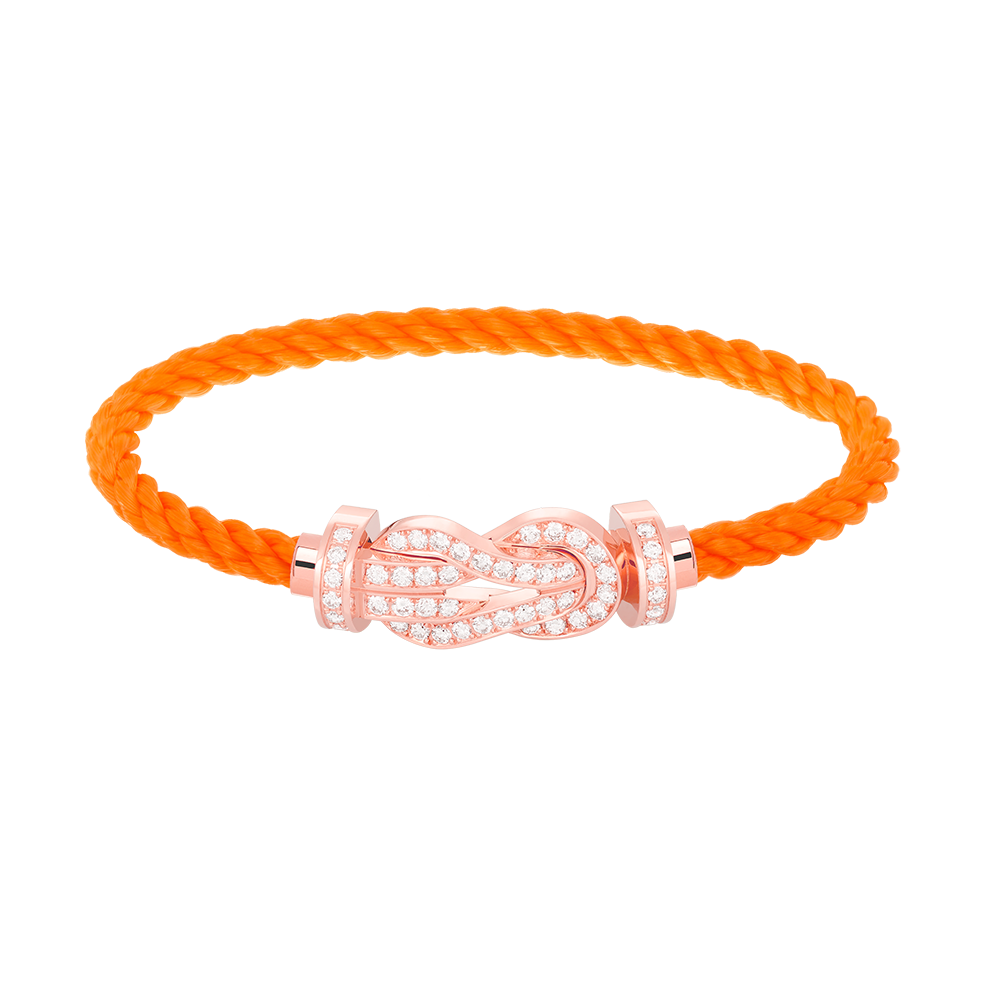 [BLUE TEARS]CHANCE LARGE 8 FIGURE BUCKLE FULL DIAMOND BRACELET ROSE GOLD