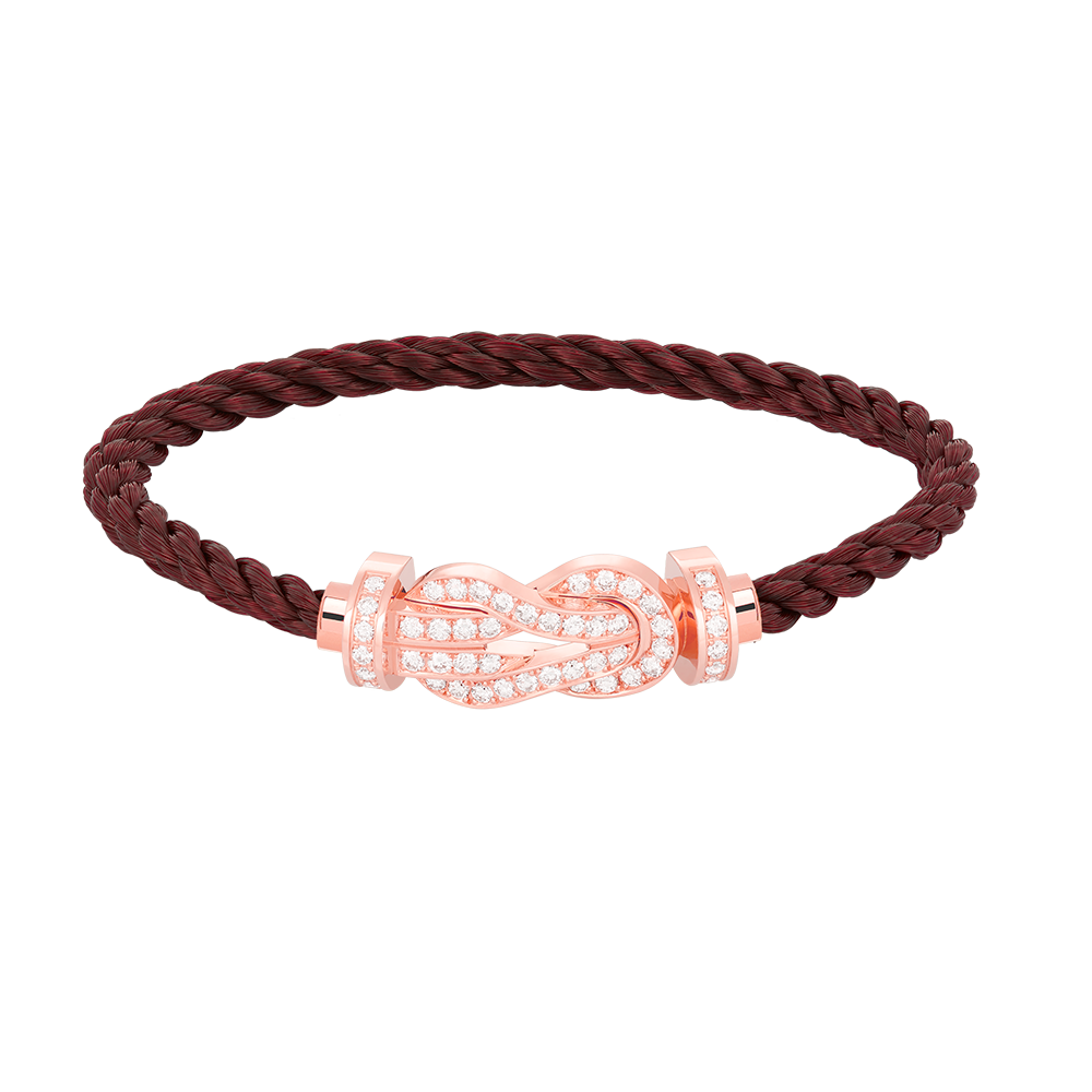 [BLUE TEARS]CHANCE LARGE 8 FIGURE BUCKLE FULL DIAMOND BRACELET ROSE GOLD