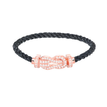 [BLUE TEARS]CHANCE LARGE 8 FIGURE BUCKLE FULL DIAMOND BRACELET ROSE GOLD