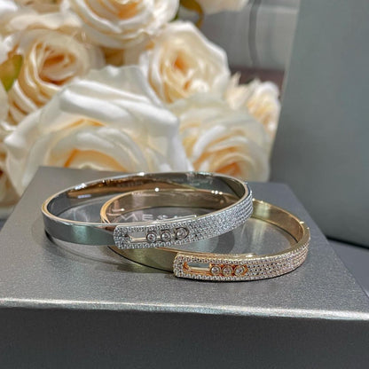 [Blue Tears Jewelry]Move Noa Rose Gold Pavé Diamond Bangle Bracelet