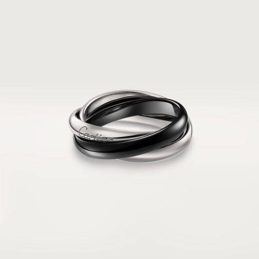 [Blue Tears Jewelry]TRINITY 3.2MM RING BLACK CERAMIC