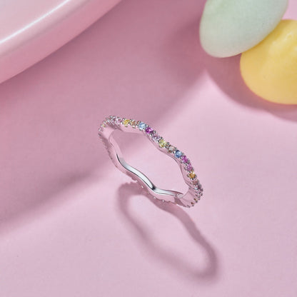 [Nova Jewelry]Dainty Colorful Round Cut Party Ring