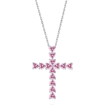 Radiant Cross Shape Necklace