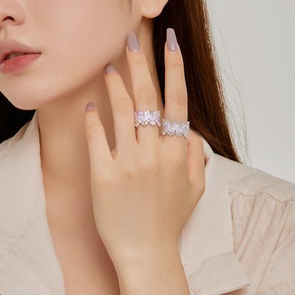 [Nova Jewelry]Luxurious Colorful Radiant Cut Daily Ring