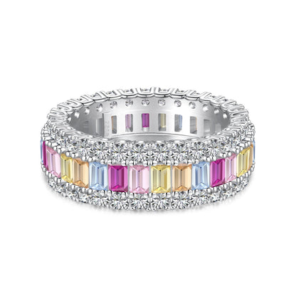 [Nova Jewelry]Dainty Colorful Radiant Cut Daily Ring