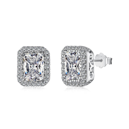 [Nova Jewelry]1.0 Carat Luxurious Dainty Emerald Cut Daily Earrings