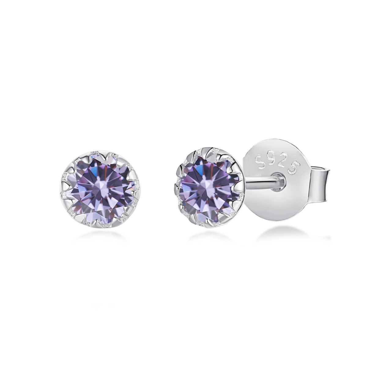 [Nova Jewelry]Sparkling Colorful Round Shape Earrings