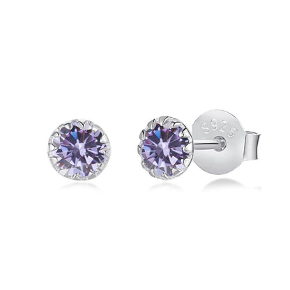 [Nova Jewelry]Sparkling Colorful Round Shape Earrings