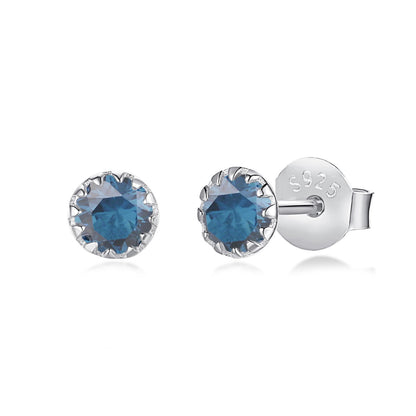 [Nova Jewelry]Sparkling Colorful Round Shape Earrings