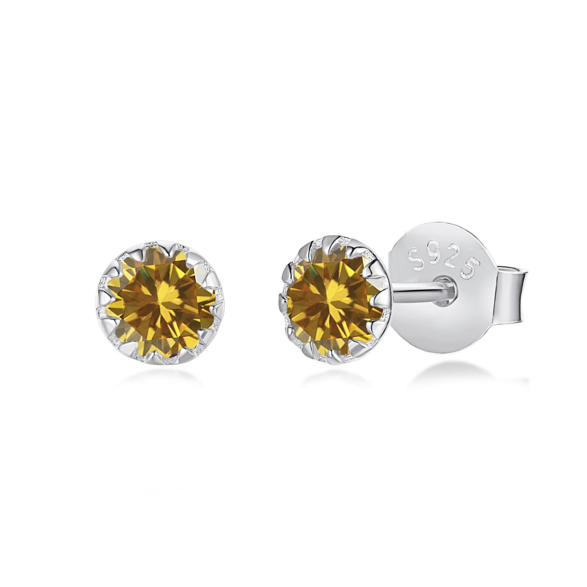 [Nova Jewelry]Sparkling Colorful Round Shape Earrings