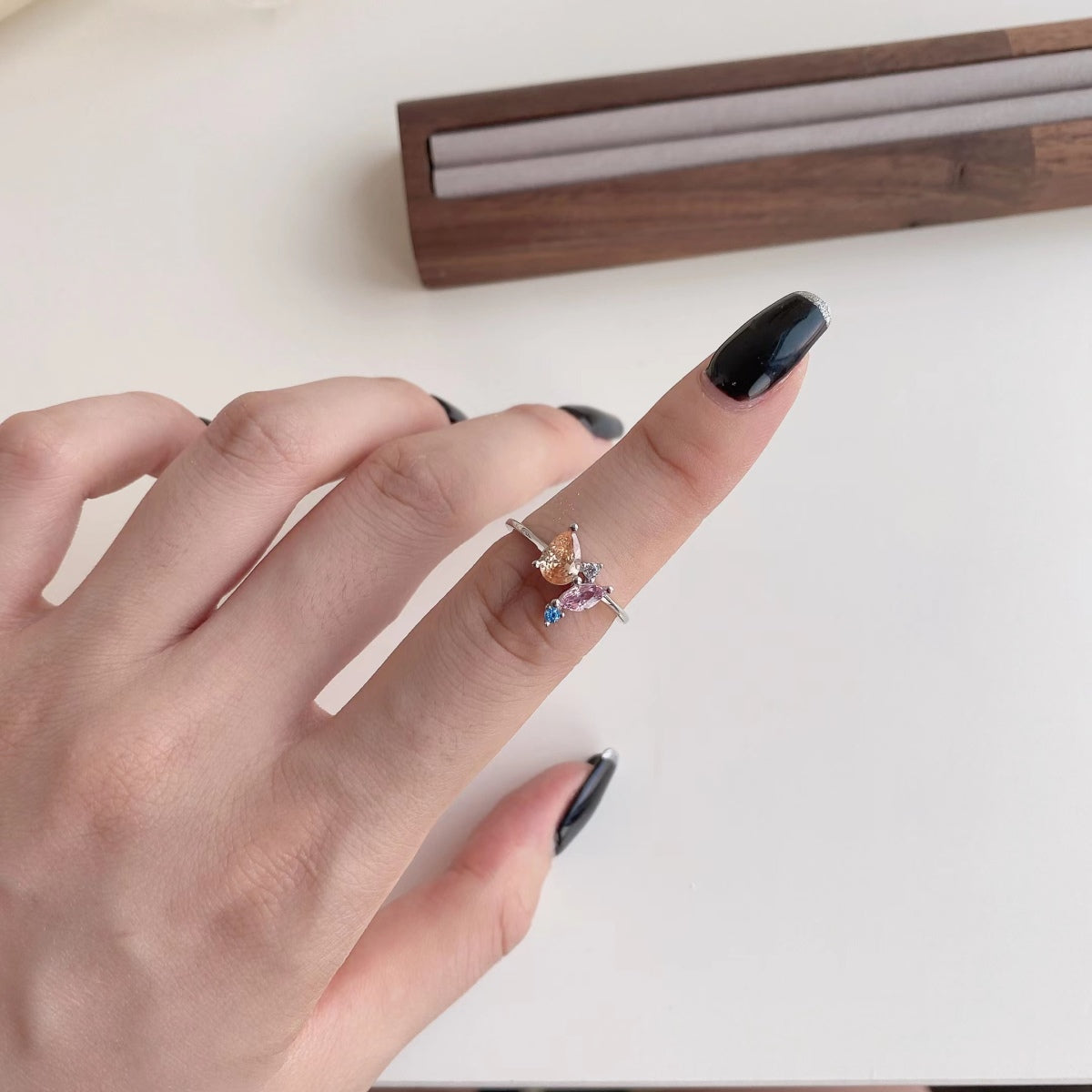 [Nova Jewelry]Radiant Colorful Multi Cut Daily Ring