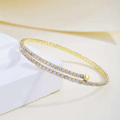 [Nova Jewelry]Row of Diamonds Round Fashion Bracelet