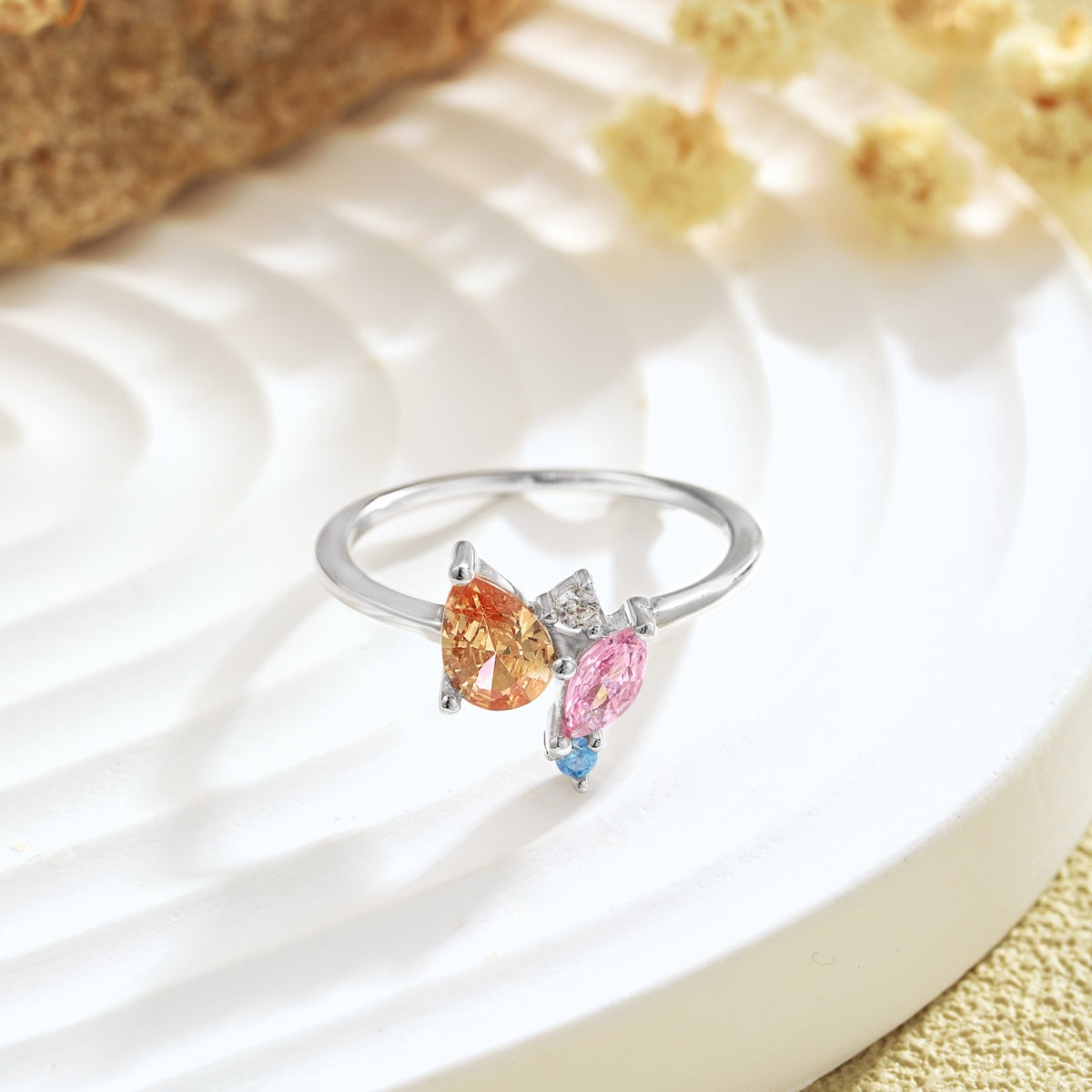 [Nova Jewelry]Radiant Colorful Multi Cut Daily Ring