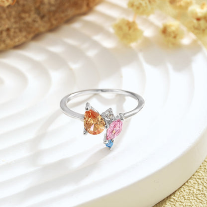 [Nova Jewelry]Radiant Colorful Multi Cut Daily Ring