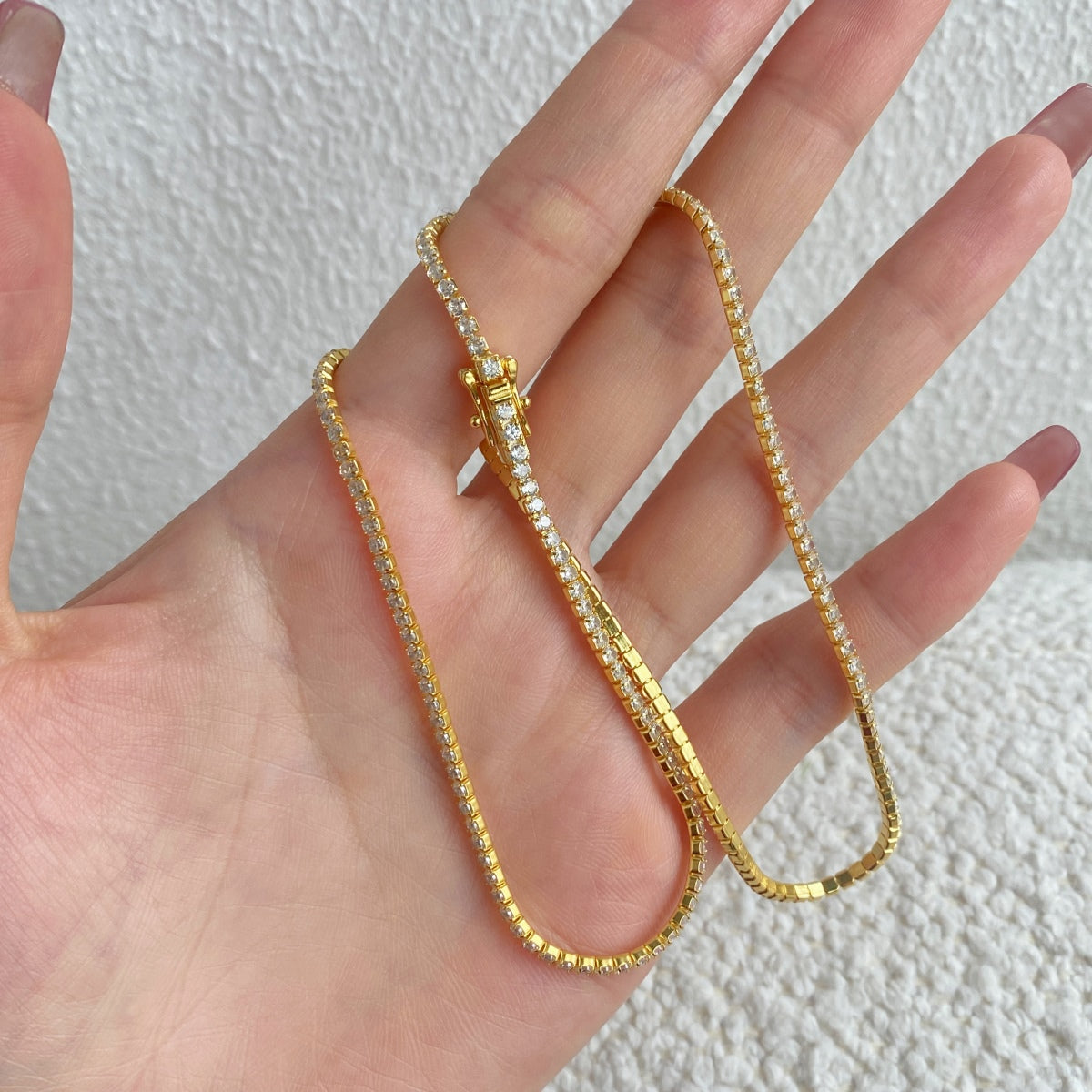 [Nova Jewelry]Delicate Round Shape Tennis Necklace
