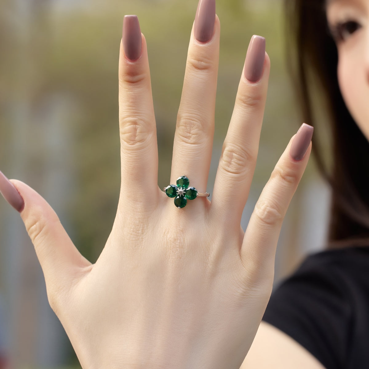 [Nova Jewelry]Four-Leaf Clover Eight-Pointed Star Ring