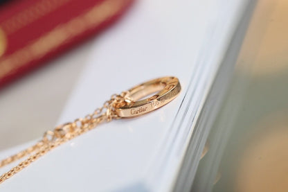 [BLUE TEARS]LOVE NECKLACE ADJUSTABLE ROSE GOLD 2 DIAMOND