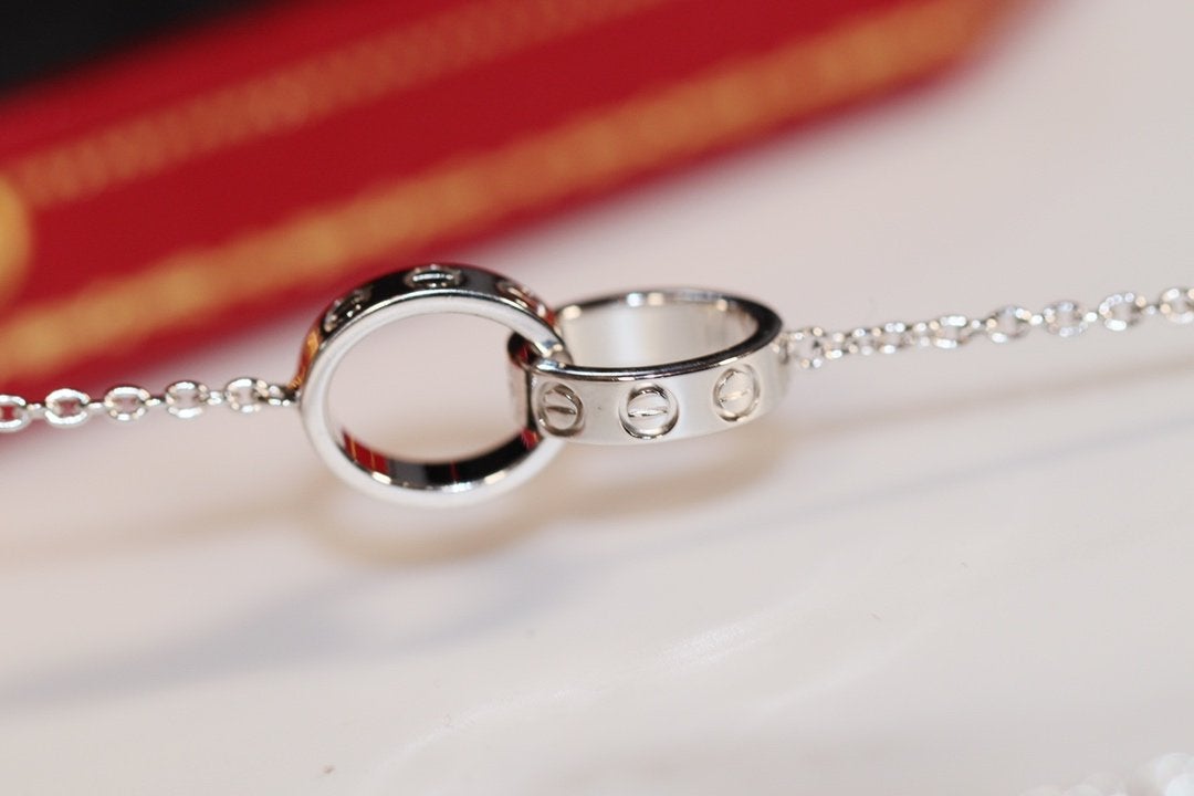 [BLUE TEARS]LOVE NECKLACE PINK GOLD AND SILVER