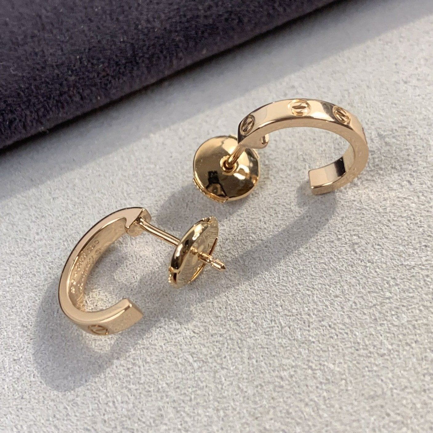 [BLUE TEARS]LOVE EARRINGS 2.65MM PINK GOLD