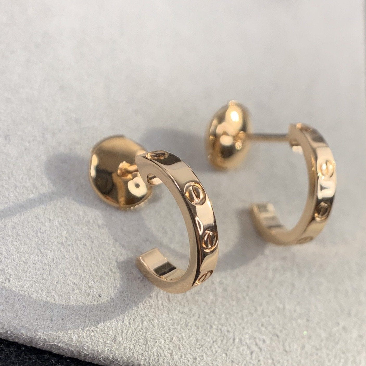 [BLUE TEARS]LOVE EARRINGS 2.65MM PINK GOLD