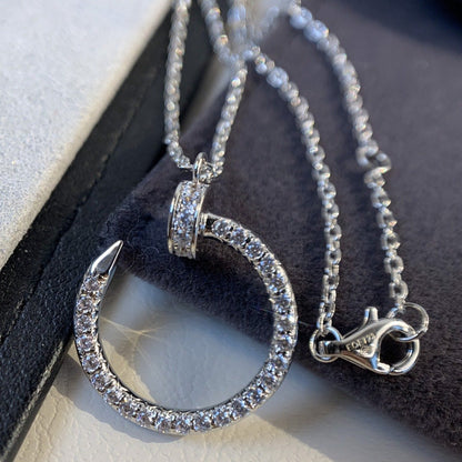 [BLUE TEARS]JUSTE NECKLACE SILVER DIAMONDS
