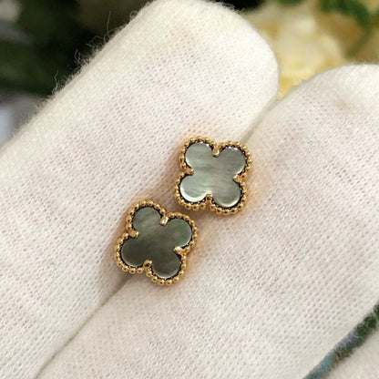[BLAUE TRÄNEN]CLOVER MINI GOLD OHRRINGE