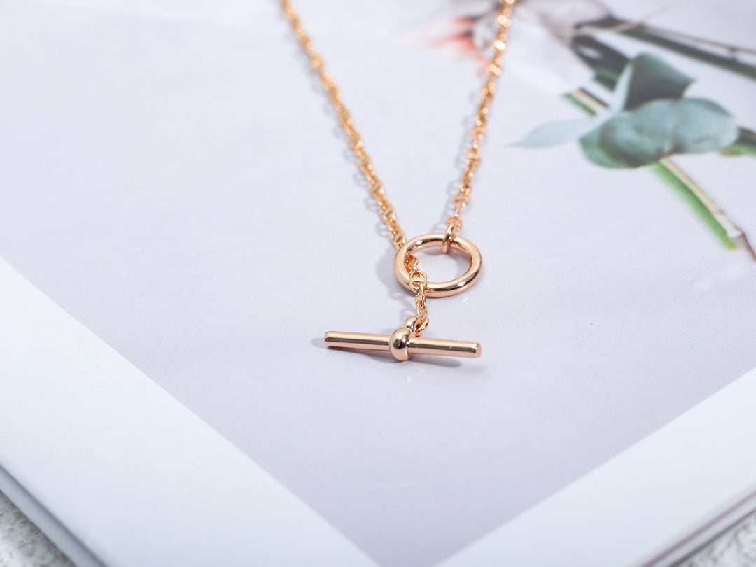 [BLUE TEARS]ECHAPPEE NECKLACE PINK GOLD