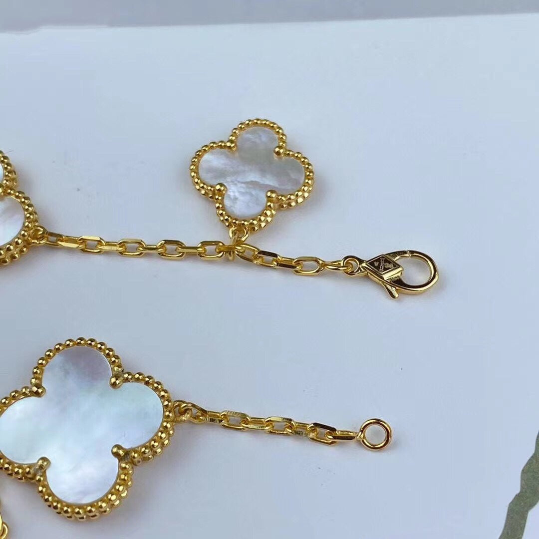 [BLUE TEARS]MAGIC CLOVER MOP GOLD BRACELET 5 MOTIFS
