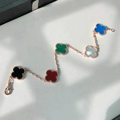 [BLUE TEARS]CLOVER 5 MOTIFS MULTICOLOR  BRACELET