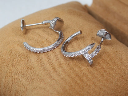 [BLUE TEARS]JUSTE EARRINGS 12.75MM SILVER DIAMOND