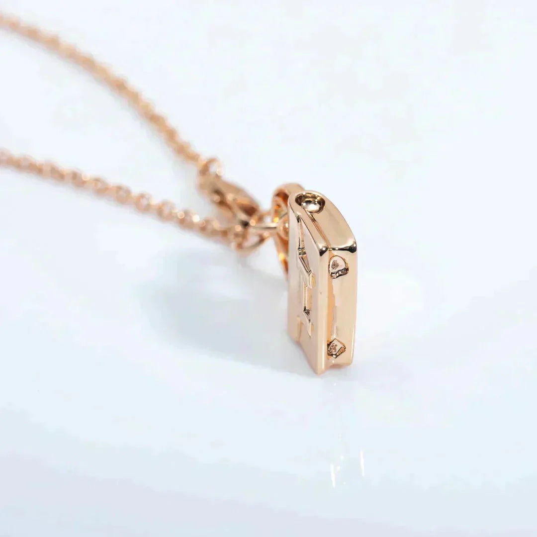 [BLUE TEARS]AMULETTE PEDANT ROSE GOLD NECKLACE