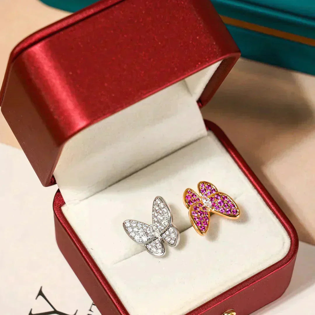 [BLUE TEARS]TWIN BUTTERFLY DIAMOND RING