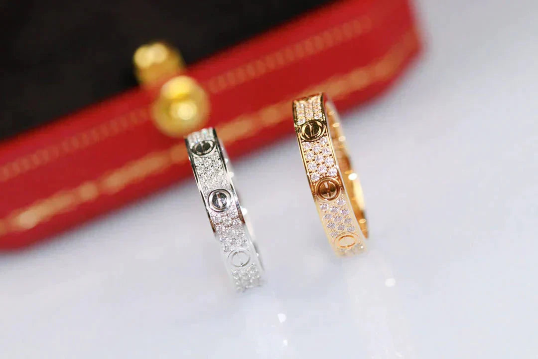 [BLUE TEARS]LOVE RING 3.6MM DIAMOND PAVED