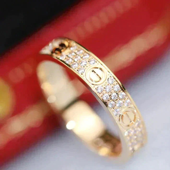 [BLUE TEARS]LOVE RING 3.6MM DIAMOND PAVED