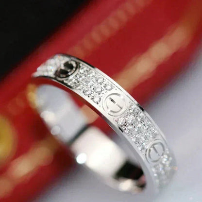 [BLUE TEARS]LOVE RING 3.6MM DIAMOND PAVED