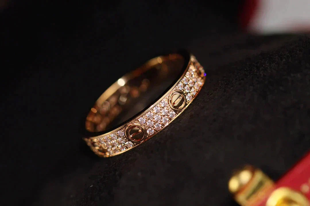 [BLUE TEARS]LOVE RING 3.6MM DIAMOND PAVED
