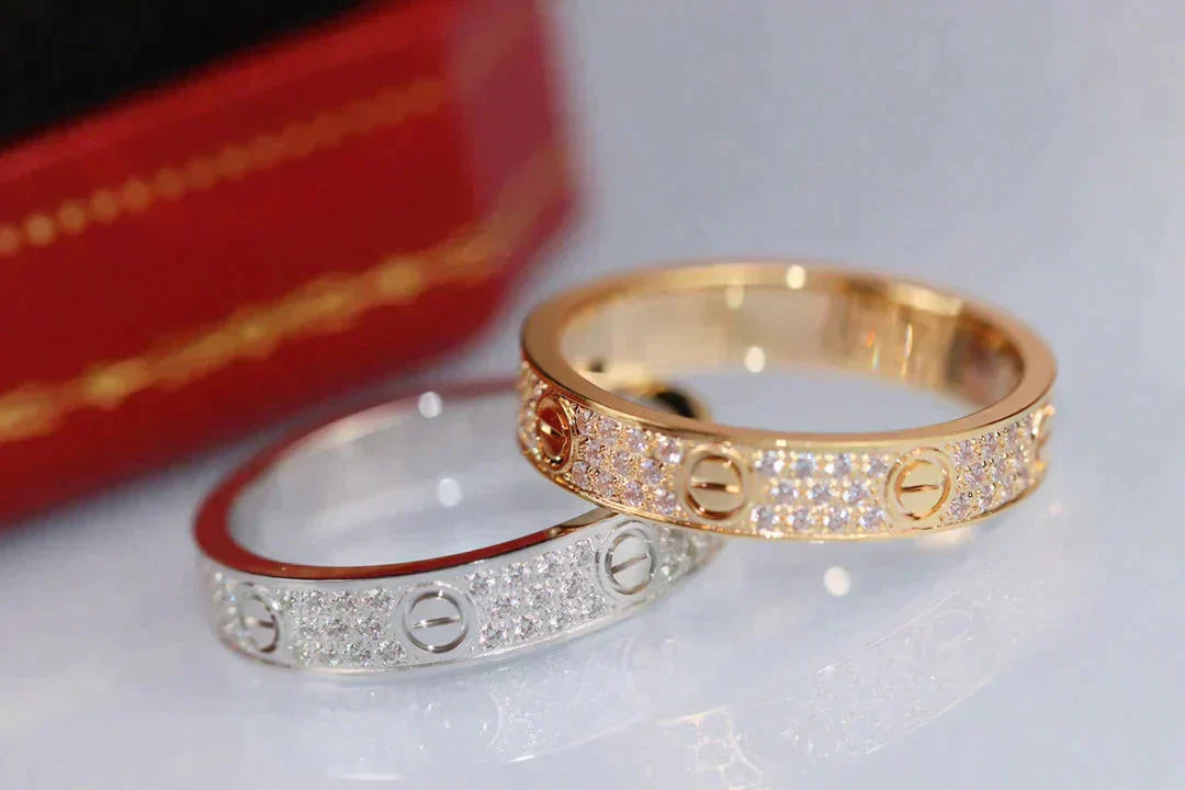 [BLUE TEARS]LOVE RING 3.6MM DIAMOND PAVED