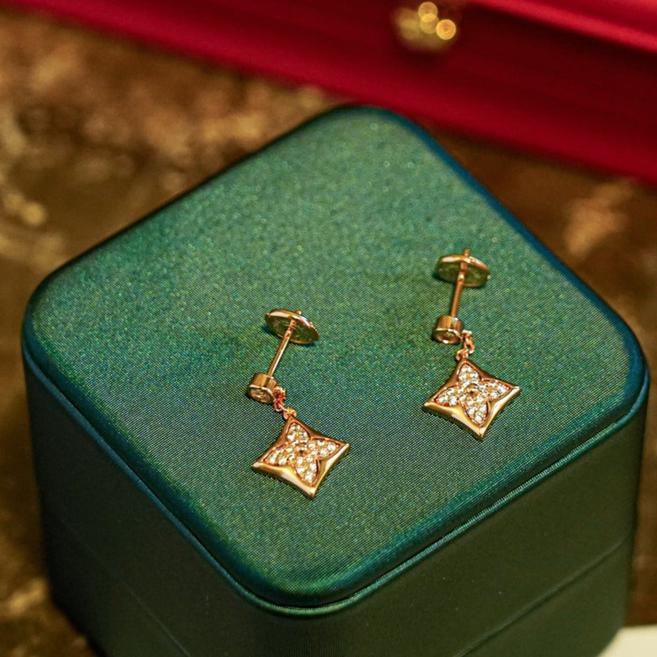[BLUE TEARS]STAR DIAMONDS EARRINGS GOLD