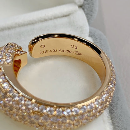 [BLUE TEARS]PANTHERE PINK GOLD DIAMOND RING