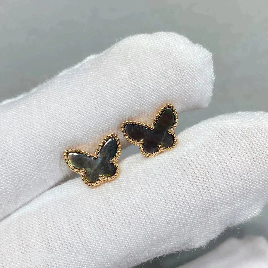 [BLUE TEARS]BUTTERFLY DARK MOP  EARRINGS