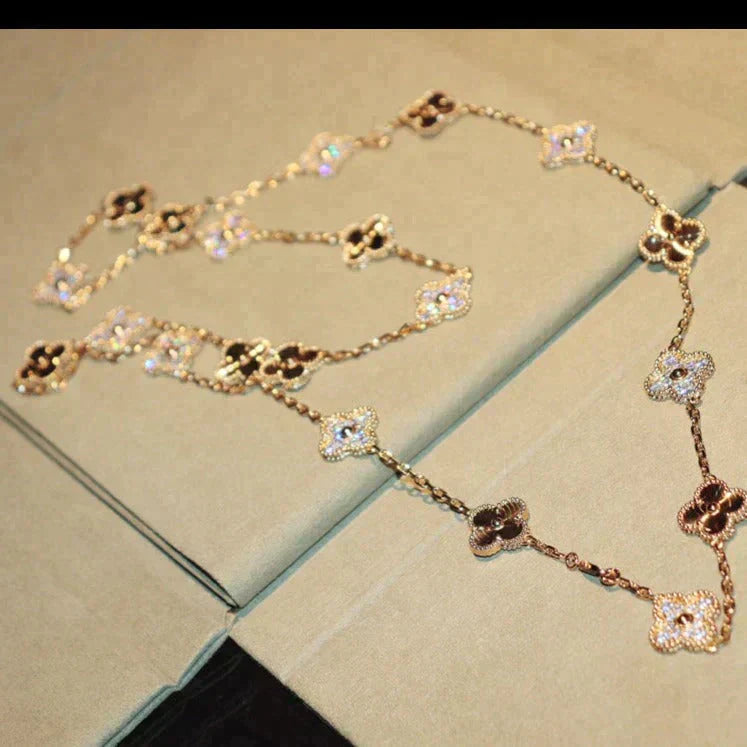[BLUE TEARS]CLOVER 20 MOTIFS LASER DIAMOND NECKLACE